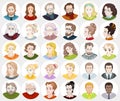 Avatars - people`s faces, userpics, users. Royalty Free Stock Photo