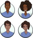Avatars of persons of different nationalities are multiethnic images of people Royalty Free Stock Photo