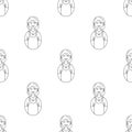 avatars seller icon. Element of Avatars icon for mobile concept and web apps. Pattern repeat seamless avatars seller icon. Can be