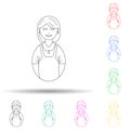 avatars seller multi color style icon. Simple thin line, outline vector of avatars icons for ui and ux, website or mobile