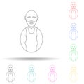 avatars wrestler multi color style icon. Simple thin line, outline vector of avatars icons for ui and ux, website or mobile