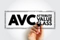 AVC - Attribute Value Class acronym, technology concept background