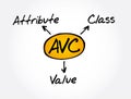 AVC - Attribute Value Class acronym, technology concept