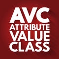 AVC - Attribute Value Class acronym, technology concept background