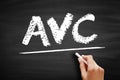 AVC - Attribute Value Class acronym, technology concept on blackboard