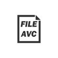 AVC File icon flat Royalty Free Stock Photo