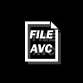 AVC File icon flat Royalty Free Stock Photo