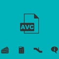 AVC icon flat Royalty Free Stock Photo