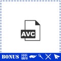 AVC icon flat Royalty Free Stock Photo