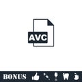 AVC icon flat Royalty Free Stock Photo