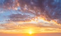 Ave dramatic sky -  Sunrise Sundown Sunset Sky with real sun Royalty Free Stock Photo
