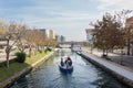 Aveior city, Portugal, modern boat water canals travel