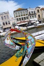 Aveiro Moliceiros Boats, Ria de Aveiro, Portugal Royalty Free Stock Photo