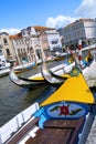 Aveiro Moliceiros Boats, Ria de Aveiro, Portugal Royalty Free Stock Photo