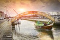 AVEIRO, PORTUGAL - MARCH 21, 2017: The Vouga river with bridge