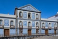 Aveiro, in Portugal, old blue house with azulejos