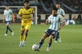 Jonatan Gomez from Racing Club passes the ball during the match between Racing Club vs. Boca Juniors Royalty Free Stock Photo
