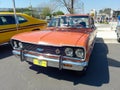 Chevrolet sedan 1970s built by General Motors Argentina. Classic red vintage car. Expo Fierros 2021 Royalty Free Stock Photo