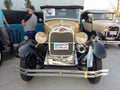 Old classic Ford Model A built circa 1930. Front view. Expo Fierros 2021 Royalty Free Stock Photo