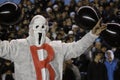 Racing Club fans celebrate the relegation of their rival Independiente Royalty Free Stock Photo