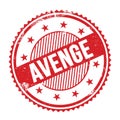 AVENGE text written on red grungy round stamp Royalty Free Stock Photo