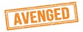 AVENGED text on orange grungy vintage stamp Royalty Free Stock Photo