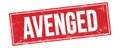 AVENGED text on red grungy rectangle stamp Royalty Free Stock Photo