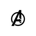 avengers Logo isolated vector icon symbol clipart Royalty Free Stock Photo