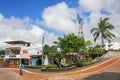 Avenida Charles Darwin in Puerto Ayora on Santa Cruz Island, Gal Royalty Free Stock Photo