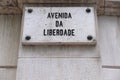 Avenida Da Liberdade street in Lisbon Royalty Free Stock Photo