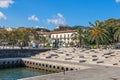 Avenida do Mar with the Sao Lourenco Palace and Pico Fort - Saint John the Baptist in Funchal, Madeira