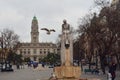 Avenida dos Aliados, Porto.The name of this central boulevard translates as `Avenue of the Allies`