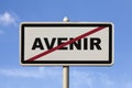 Avenir - French exit city sign