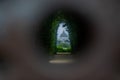 Aventine keyhole, Rome, Italy, piazza Cavalieri di Malta, doorway