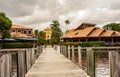 Waterways, Aventura, Miami - Landscape with the water channel and dramatic skies