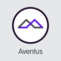 Aventus Crypto Currency - Vector Web Icon. Royalty Free Stock Photo