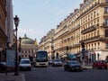 Avenue de l`Opera during rush hour, Paris, France
