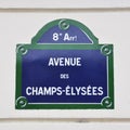 Avenue des Champs-Elysees Royalty Free Stock Photo