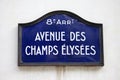 Avenue Des Champs-Elysees in Paris Royalty Free Stock Photo