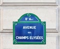 Avenue des Champs Elysees Royalty Free Stock Photo