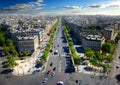 Avenue des Champs Elysees Royalty Free Stock Photo