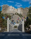 Avenue of Flags at Mt Rushmore Royalty Free Stock Photo