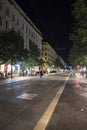 Avenue Jean Medecin by night, Nice, France Royalty Free Stock Photo