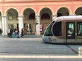 Avenue Jean Medecin and Place Massena with tramway, Nice, France Royalty Free Stock Photo