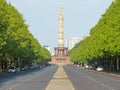 Avenue June 17 with Victory Column in Berlin Royalty Free Stock Photo