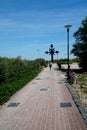 Avenue of the Meritorious of the Sea on the Baltic Gulf coast in the village of Rewa, Poland Royalty Free Stock Photo