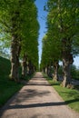 Avenue in the park of Frederiksborg Slot Palace, Hillerod, Denmark Royalty Free Stock Photo