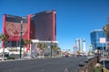 Avenues and sidewalks, hotels and architecture of the streets and buildings of the capital of entertainment in Las Vegas. Nevada,