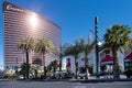 Avenues and sidewalks, hotels and architecture of the streets and buildings of the capital of entertainment in Las Vegas. Nevada,