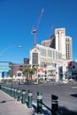 Avenues and sidewalks, hotels and architecture of the streets and buildings of the capital of entertainment in Las Vegas. Nevada,